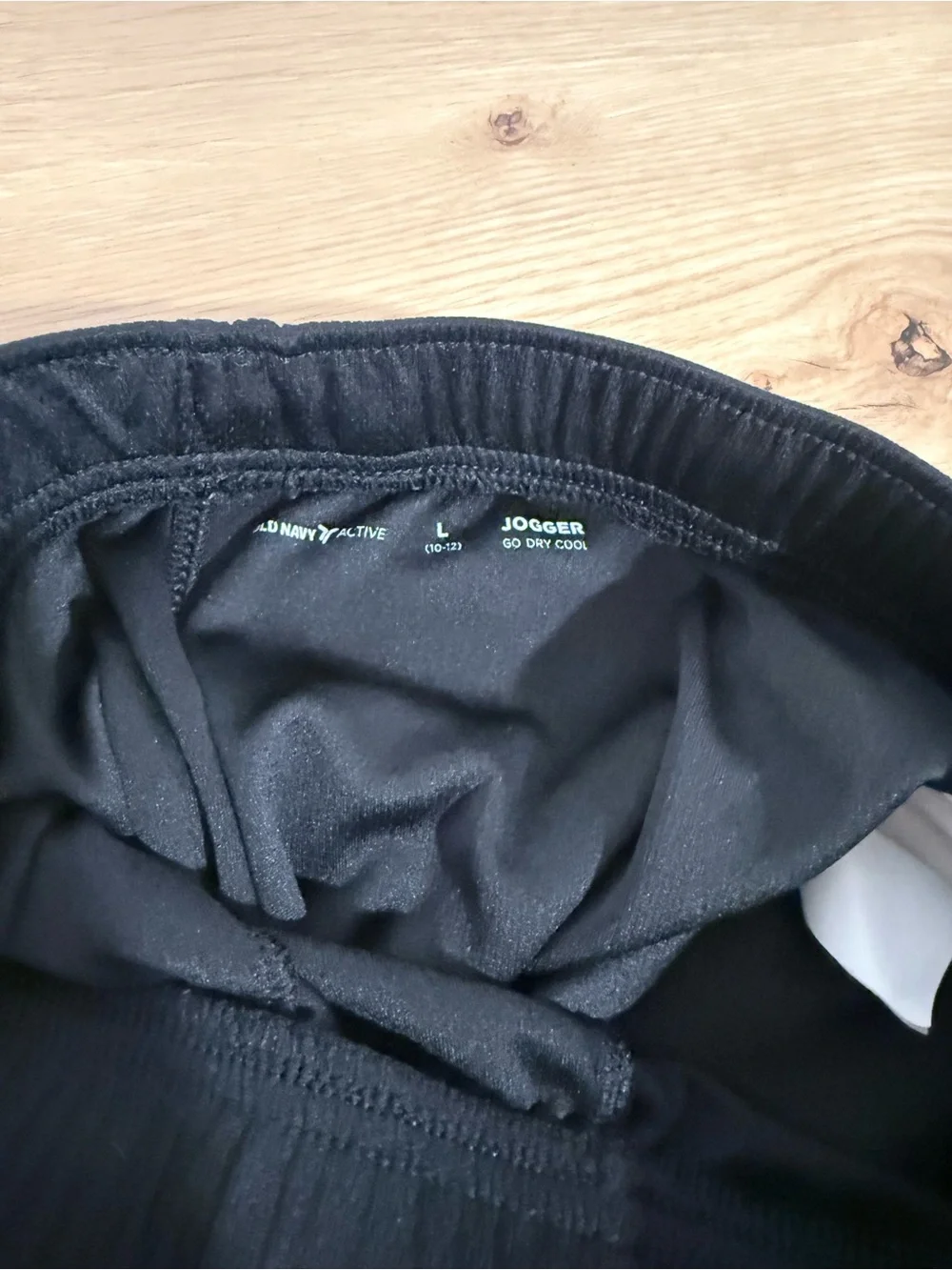 Boys Old Navy Black Athletic Go Dry Cool Jogger Pants-Size Large
